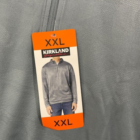 NEW Kirkland Signature Mens XXL 1/4 Zip Pullover Sweatshirt Camo Gray - Picture 5 of 7